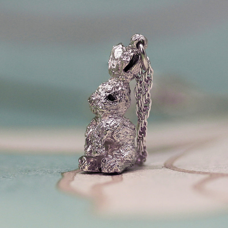 Baby Bunny Sterling Silver Necklace