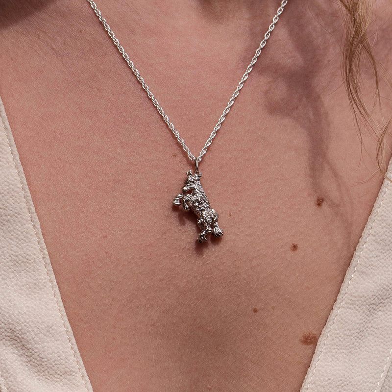 Rose gold horse necklace